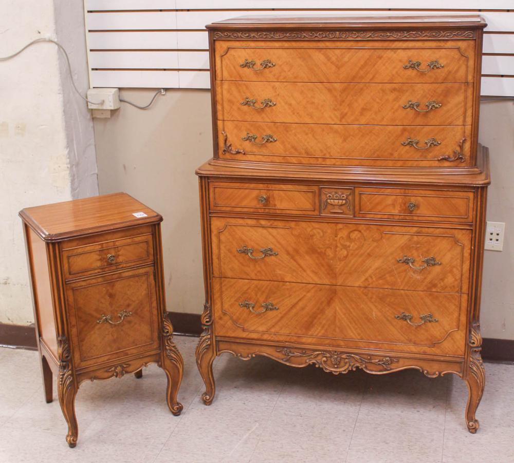 LOUIS XV STYLE DRESSER AND MATCHING