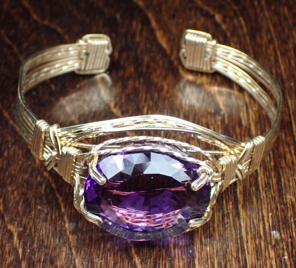 AMETHYST CUFF BRACELETAMETHYST