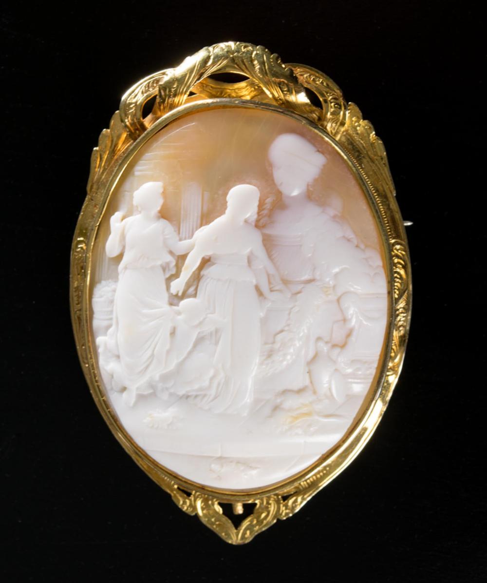 LARGE VICTORIAN CAMEO BROOCHLARGE 342a1a