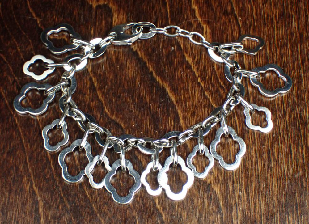 HEAVY WHITE GOLD ALHAMBRA CHAIN