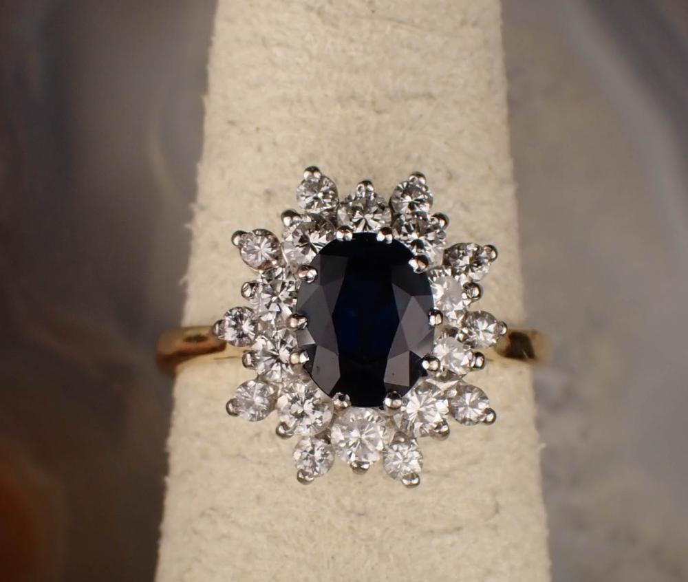 VINTAGE SAPPHIRE DIAMOND AND GOLD 342a6f