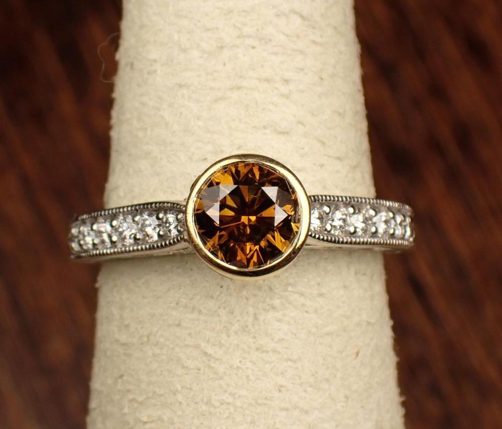 FANCY BROWN DIAMOND AND FOURTEEN 342a82