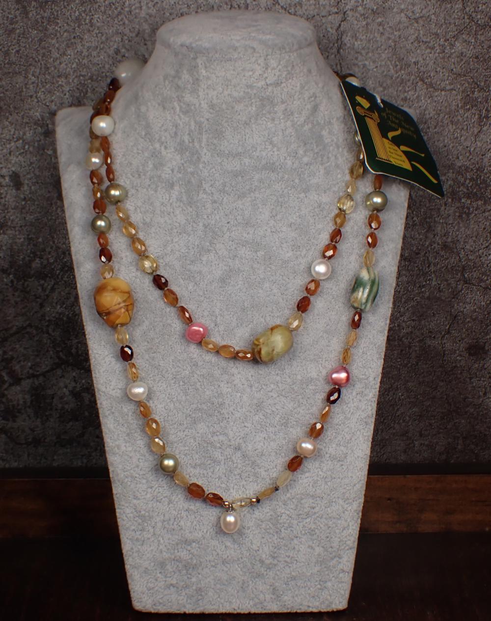 MULTI COLOR GEMSTONE BEAD NECKLACEMULTI