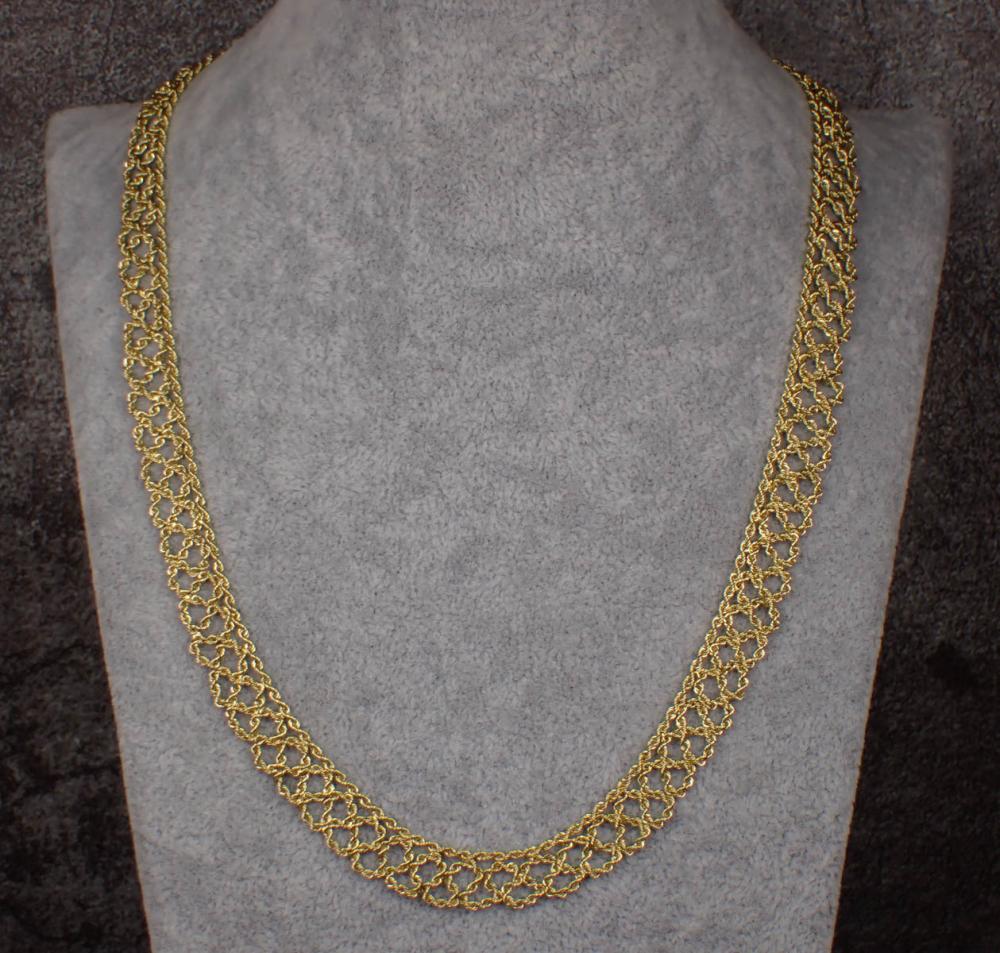 GOLD LACE ROPE CHAIN NECKLACEGOLD