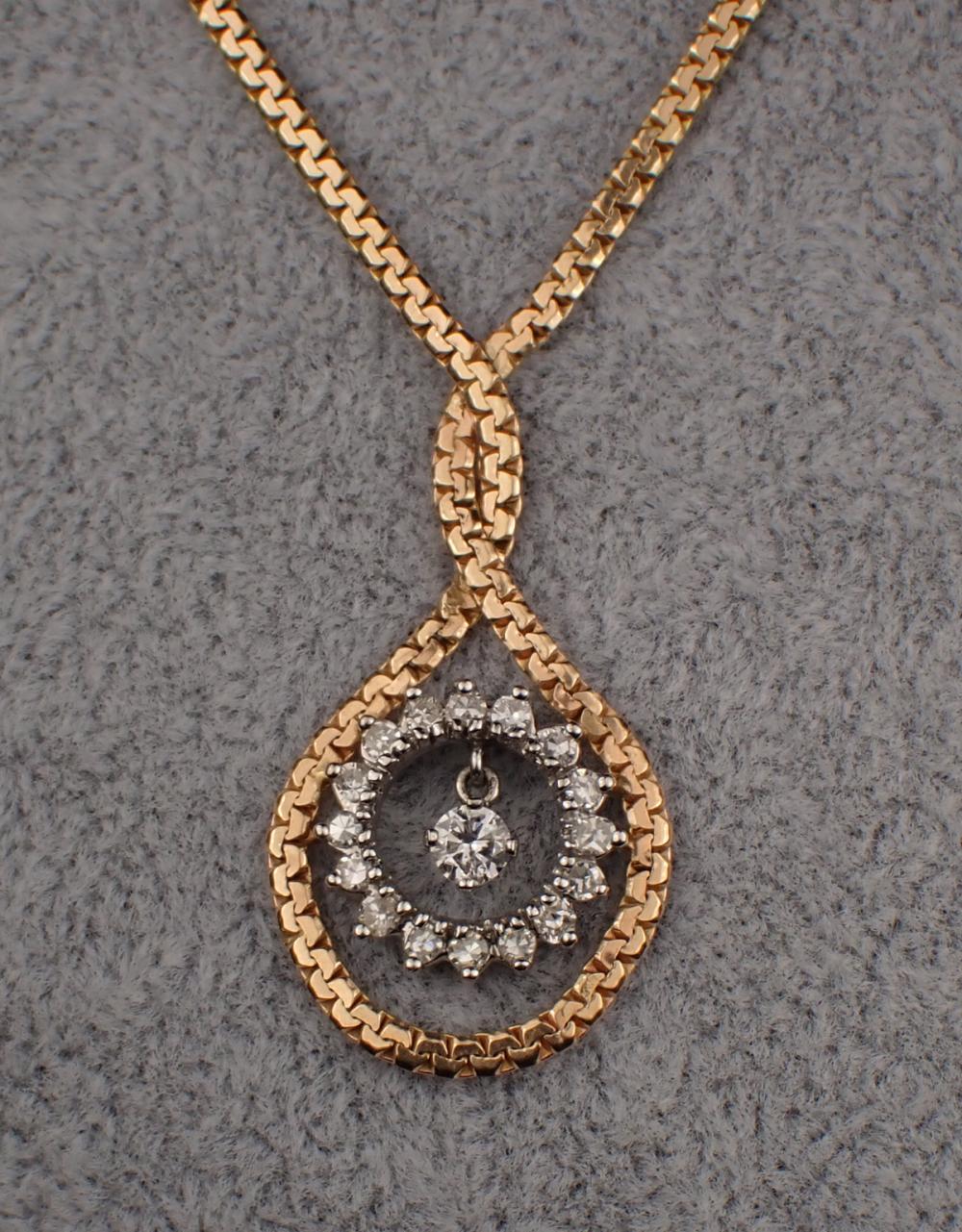 ITALIAN MADE DIAMOND AND GOLD NECKLACEITALIAN 342b42