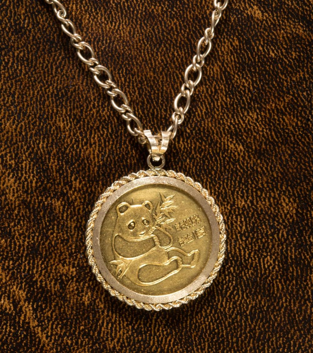 GOLD COIN PENDANT NECKLACEGOLD