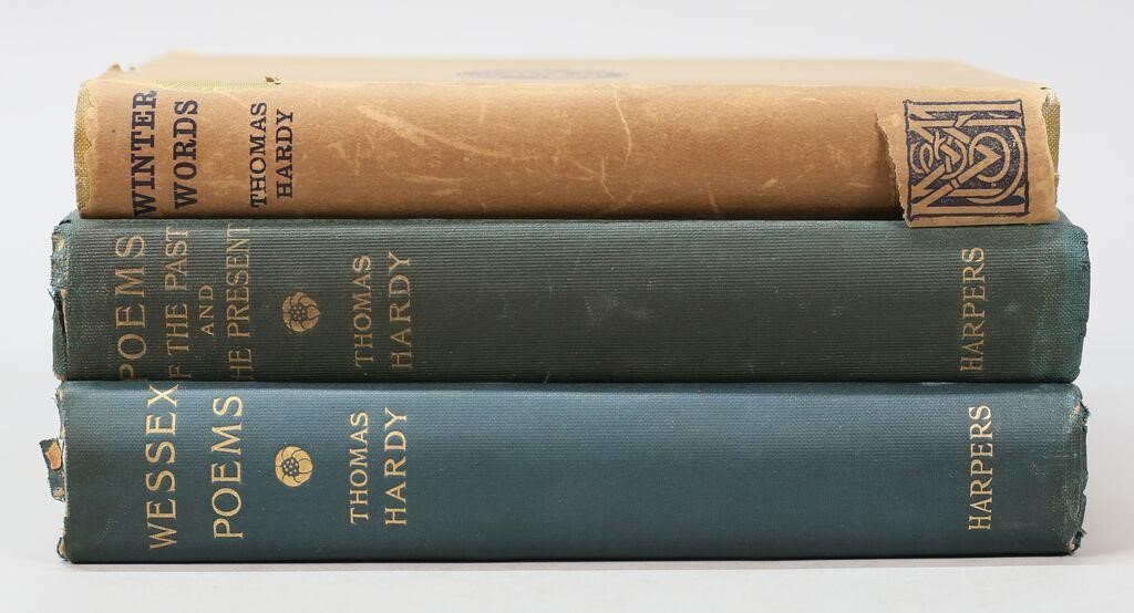 3 THOMAS HARDY FIRST EDITIONS POEMSThomas