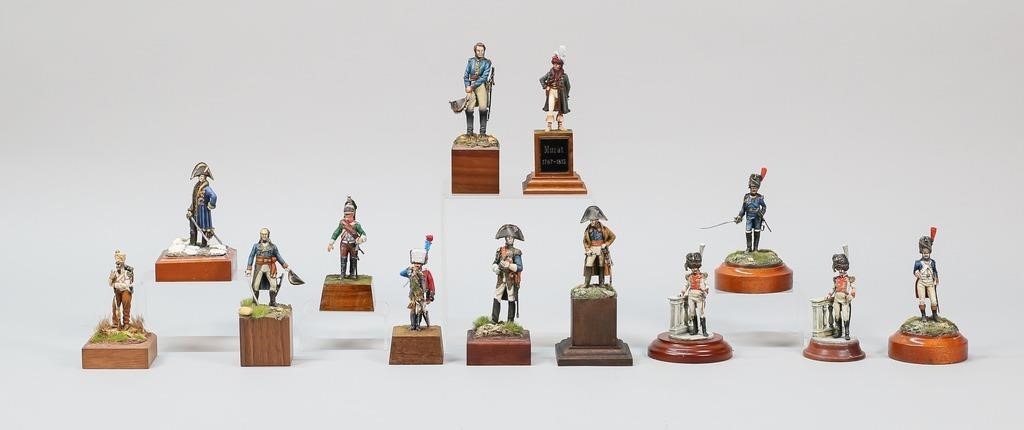 13 HAND PAINTED FRENCH MILITARY