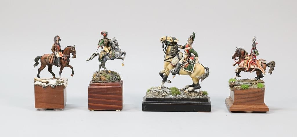 4 HAND PAINTED FRENCH MILITARY