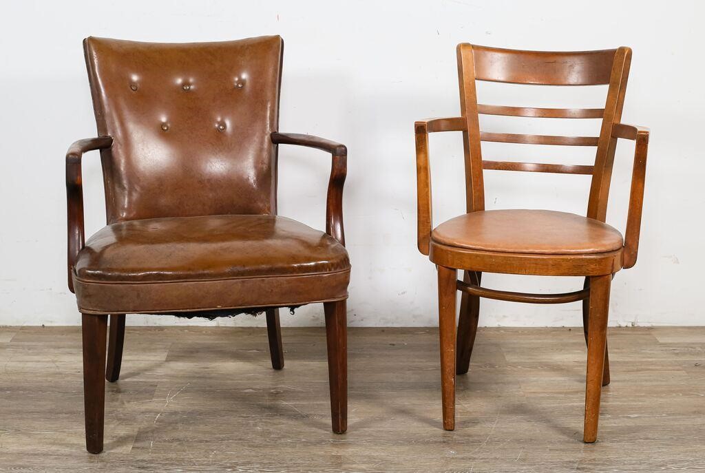 TWO EARLY 20TH CENTURY ARMCHAIRS2 342db2