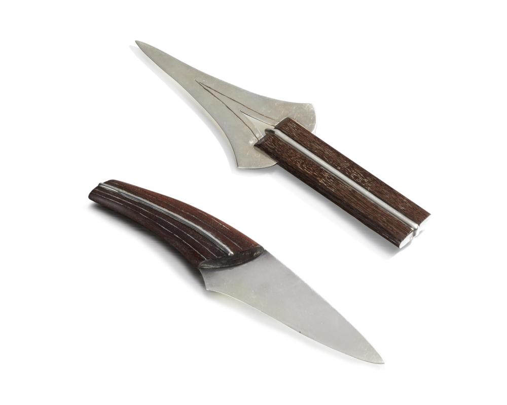 TWO WILLIAM SPRATLING ROSEWOOD AND STERLING