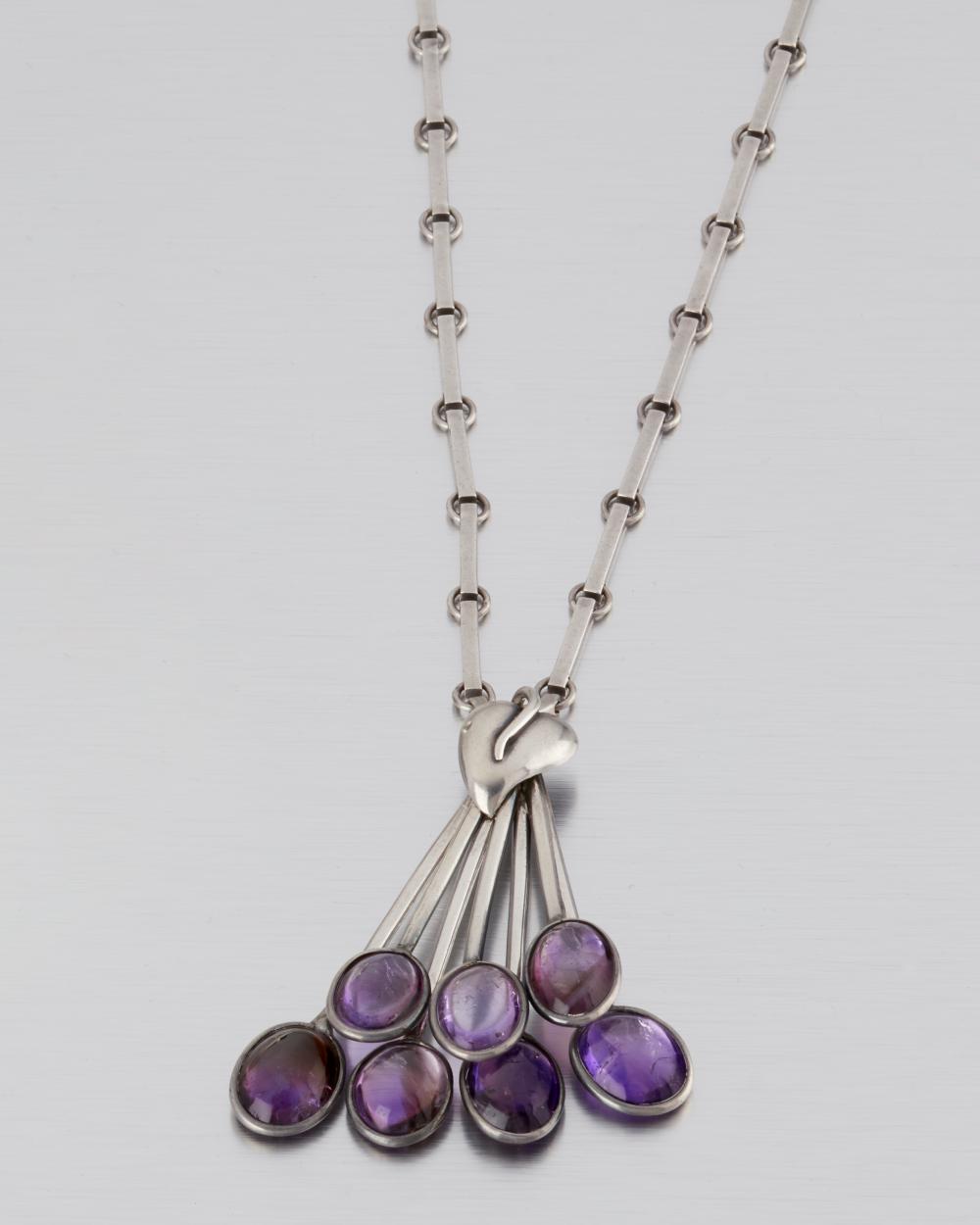 AN ANTONIO PINEDA SILVER AND AMETHYST