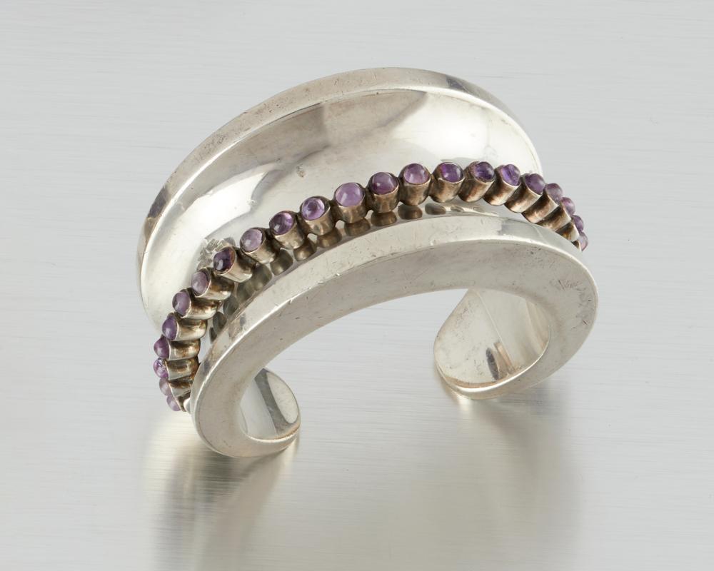 AN ANTONIO PINEDA SILVER AND AMETHYST