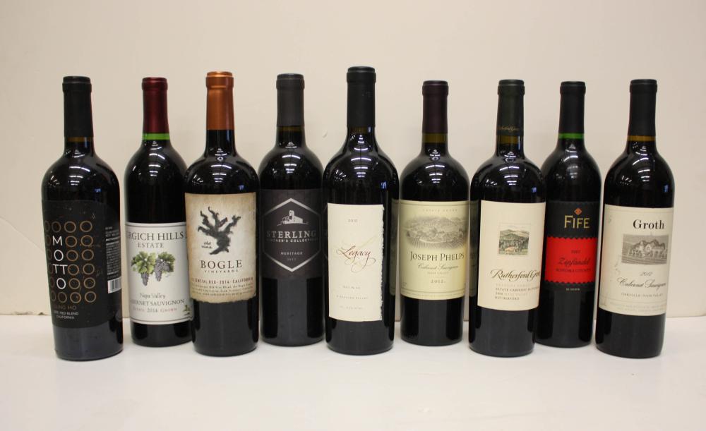 TEN BOTTLES OF VINTAGE CABERNET SAUVIGNONTEN