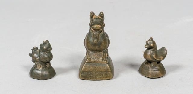 COLLECTION OF 3 BURMESE OPIUM WEIGHTS3 3408a1