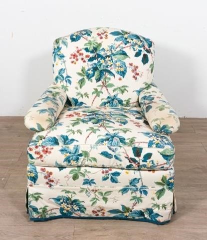 HOWARD STYLE FLORAL UPHOLSTERED