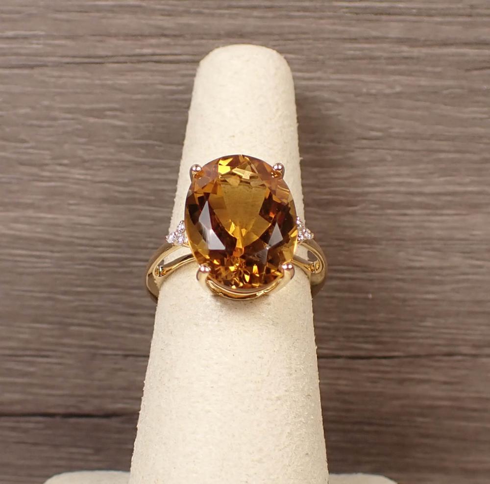 CITRINE DIAMOND AND FOURTEEN KARAT 34095e