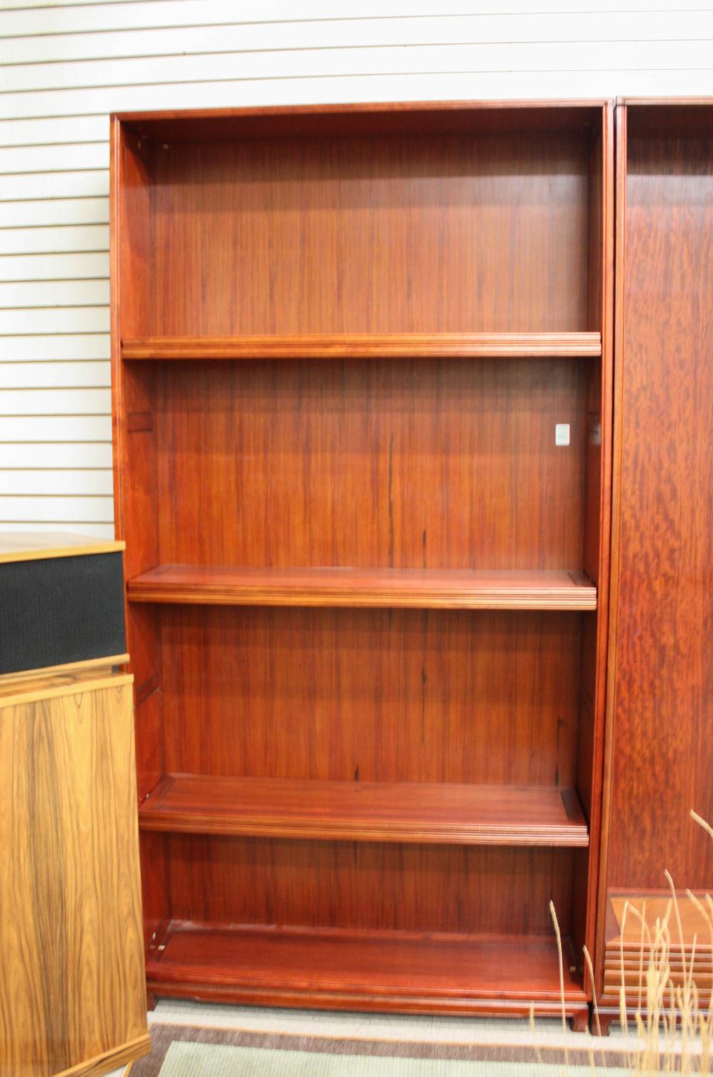 TALL CHINESE OPEN SHELF TEAK BOOKCASETALL 340a7b