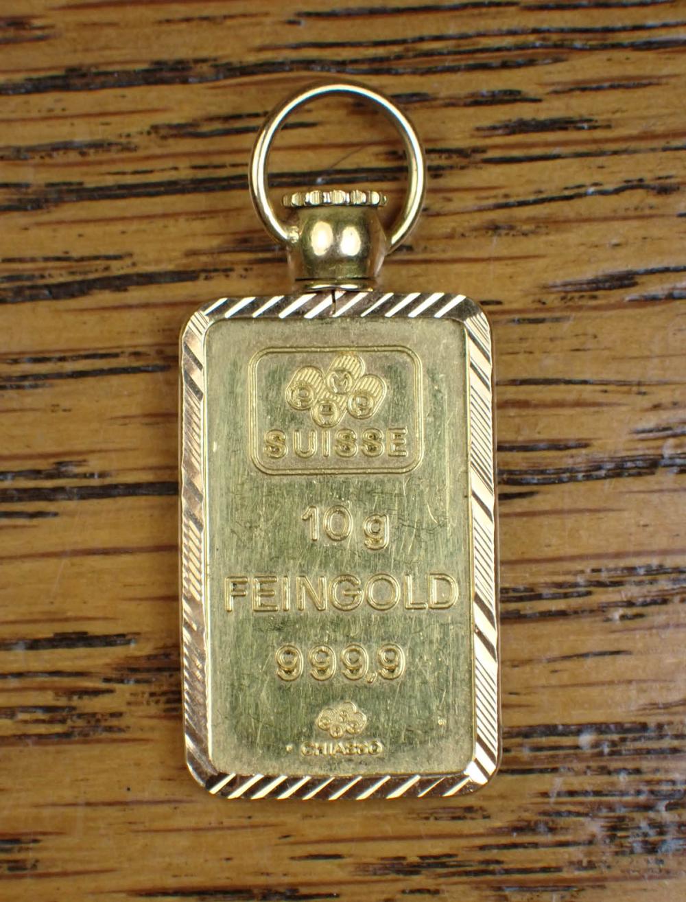 SUISSE LADY FORTUNA GOLD INGOT 340b26