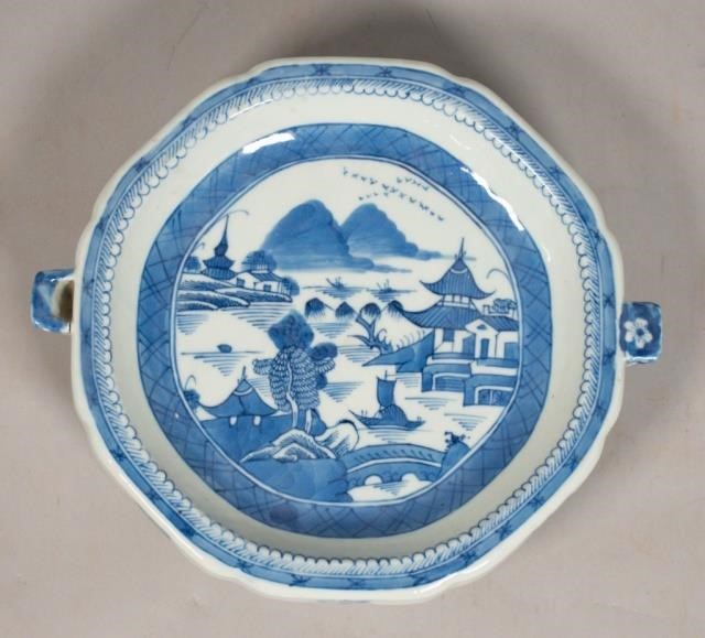 CHINESE BLUE AND WHITE CANTON HOT