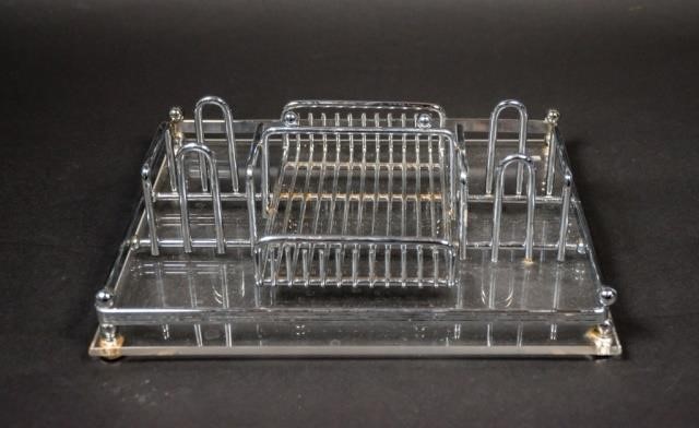 MODERN CHROME LETTER RACKLucite 340baf