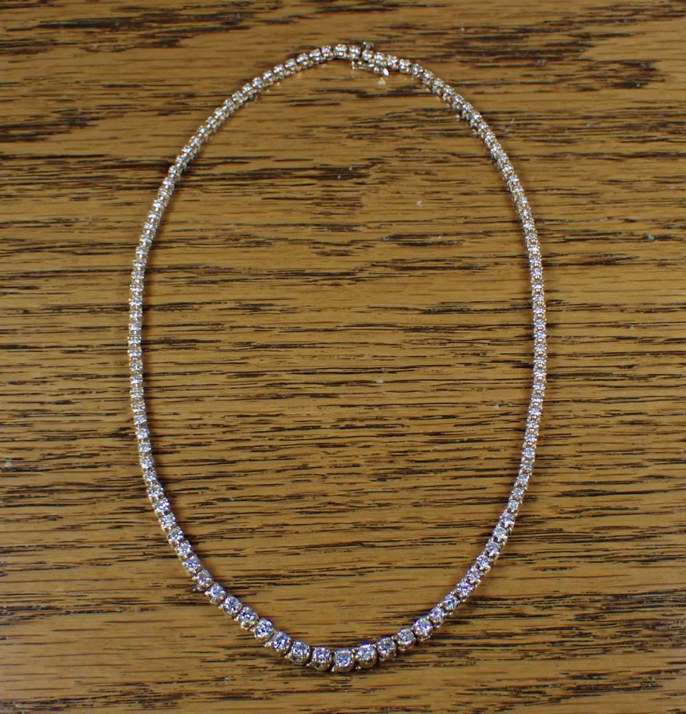 A DIAMOND RIVIERE NECKLACEA DIAMOND 340c62