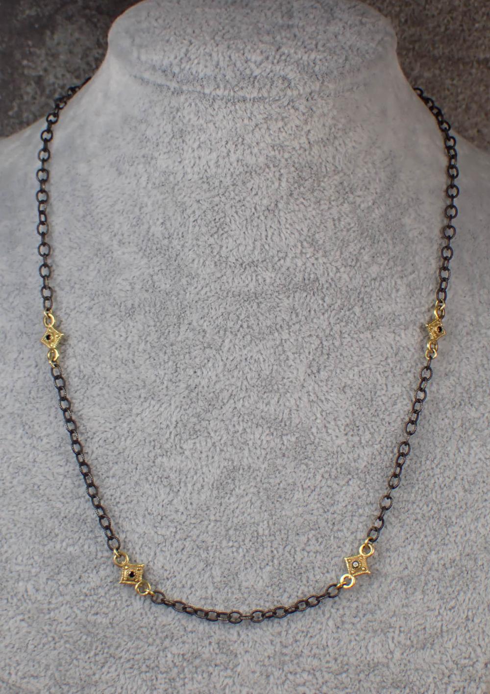 ARMENTA SILVER AND GOLD CHAIN NECKLACEARMENTA