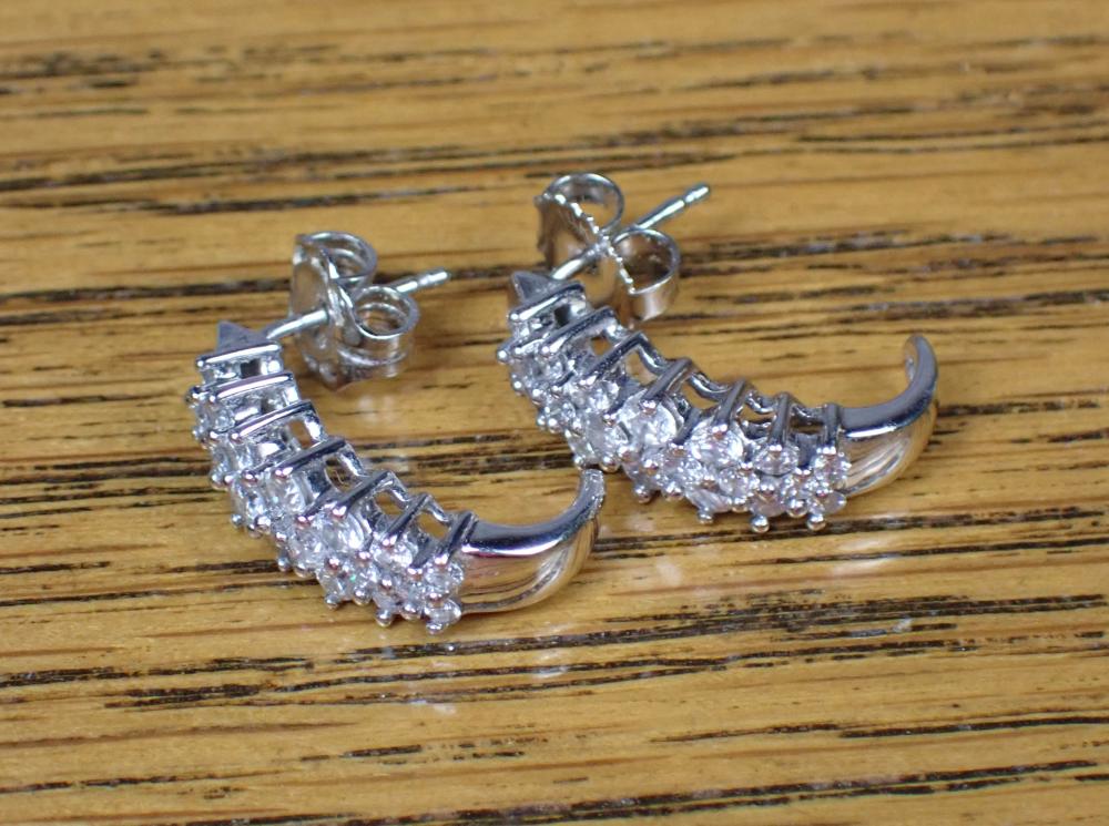 PAIR OF DIAMOND AND FOURTEEN KARAT