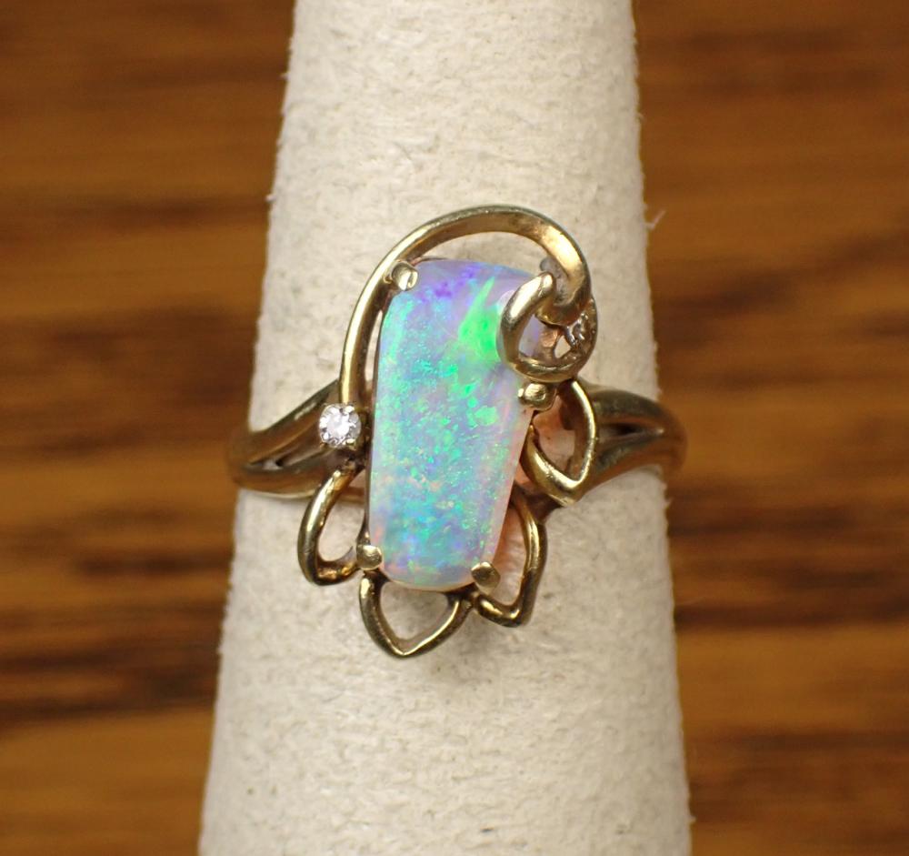 OPAL DIAMOND AND FOURTEEN KARAT 340d2a