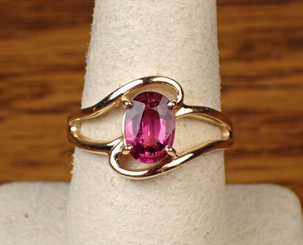 PINK TOURMALINE AND FOURTEEN KARAT