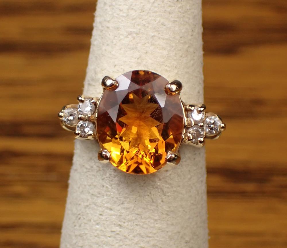 CITRINE DIAMOND AND FOURTEEN KARAT 340d5f