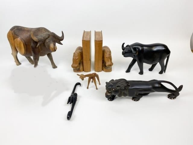 ANIMAL WOOD CARVINGS6 wood carvings