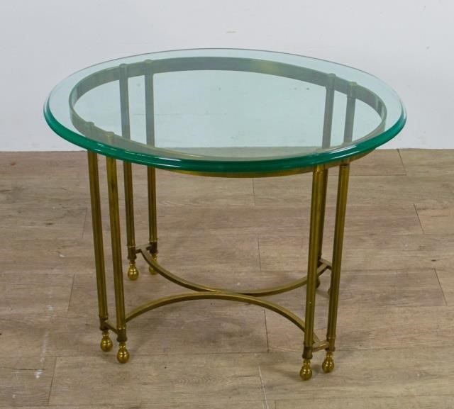 FRENCH BRASS SIDE TABLEA French