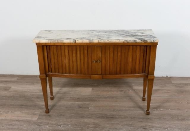 PROVINCIAL STYLE MARBLE TOP TAMBOUR