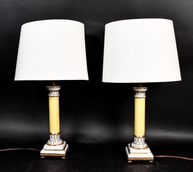PAIR OF EMPIRE STYLE PORCELAIN