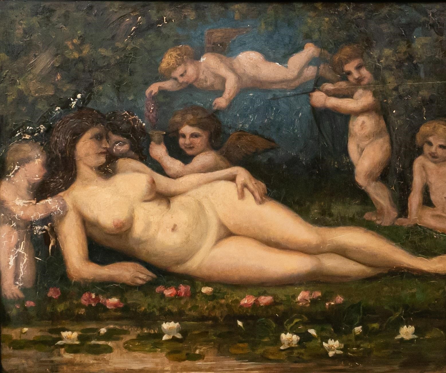 RECLINING VENUS WITH CUPID OIL 340db6