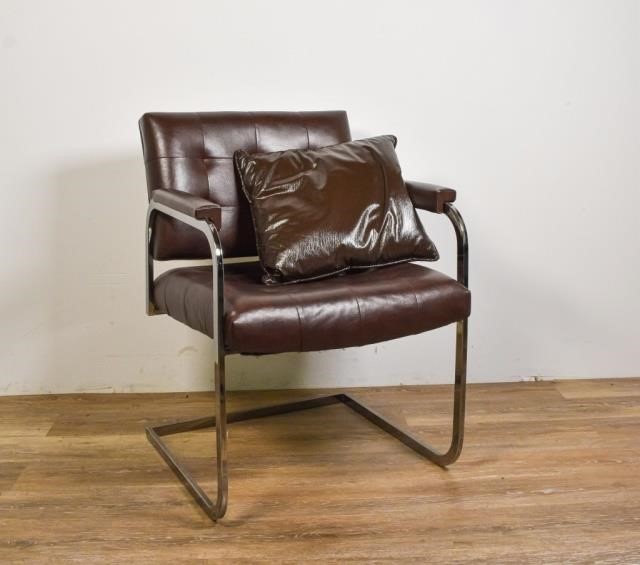 LEATHER ARMCHAIR IN THE STYLE OF