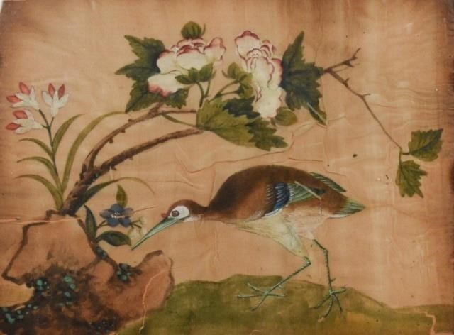 CHINESE PAINTING ON SILK BIRD 340df9