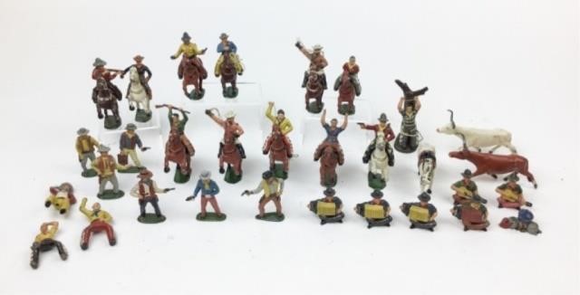 COLLECTION OF COWBOY LEAD FIGURESMostly