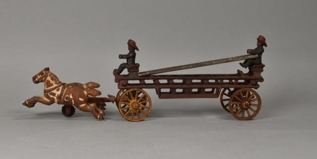 CAST IRON HORSE DRAWN FIRE ENGINECast