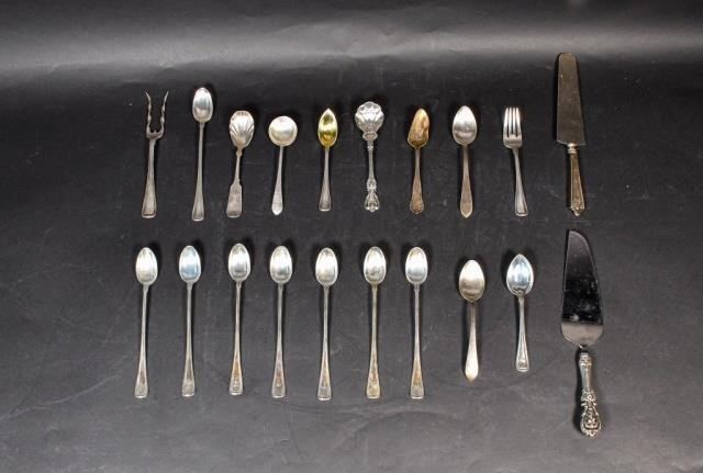 20 PIECES OF  SILVER FLATWAREGrouping