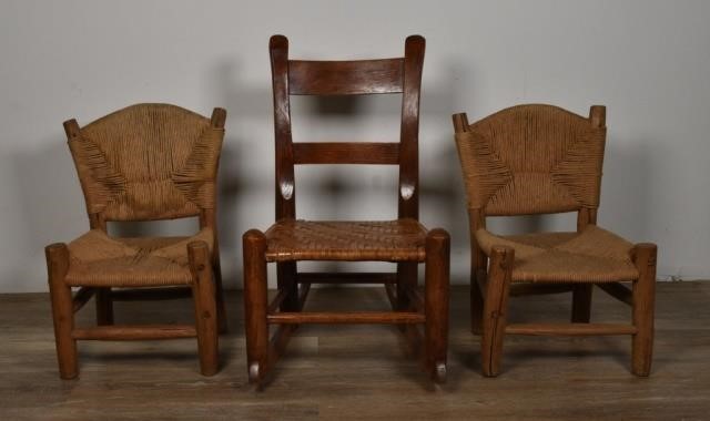 THREE DIMINUTIVE CHILDREN S CHAIRSThree 340e59