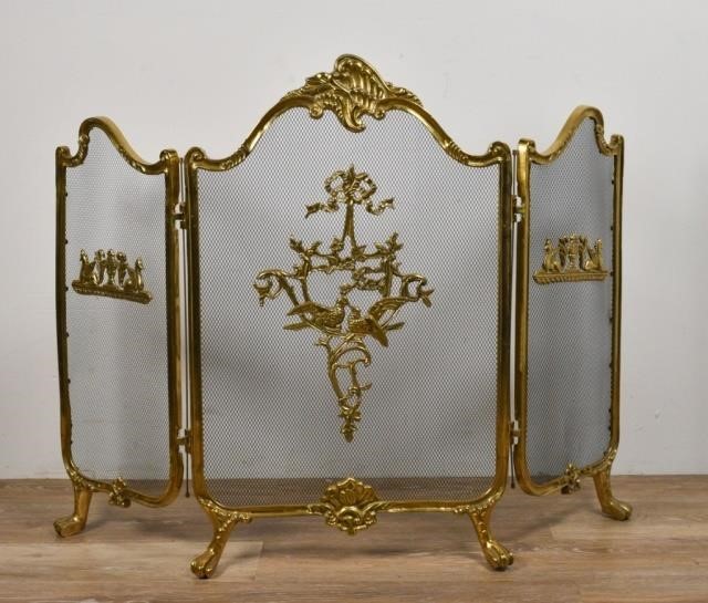 FRENCH EMPIRE STYLE FIRE SCREENFrench
