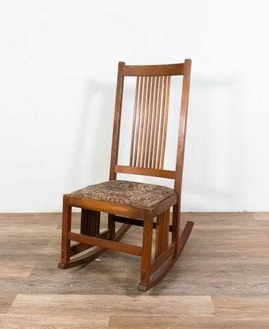 STICKLEY MISSION STYLE ROCKING CHAIRStickley