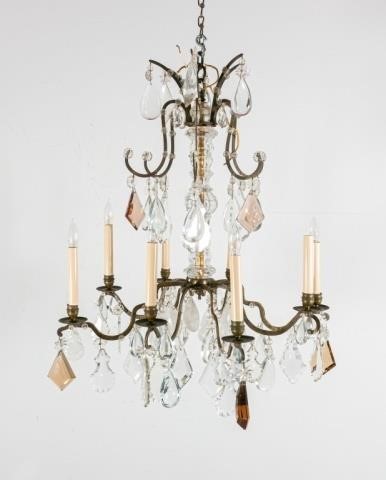 LOUIS XV STYLE ROCK CRYSTAL CHANDELIERLouis 340e84