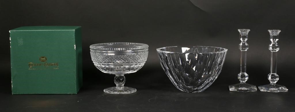 4 CRYSTAL ITEMSOrrefors Zenith bowl,