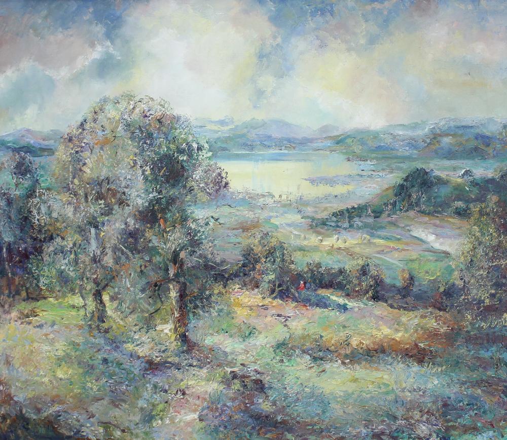 IMPRESSIONIST LANDSCAPE OIL ON 340fab