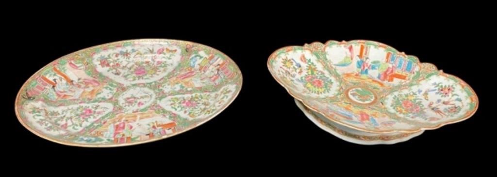 2 CHINESE ROSE MEDALLION PORCELAIN