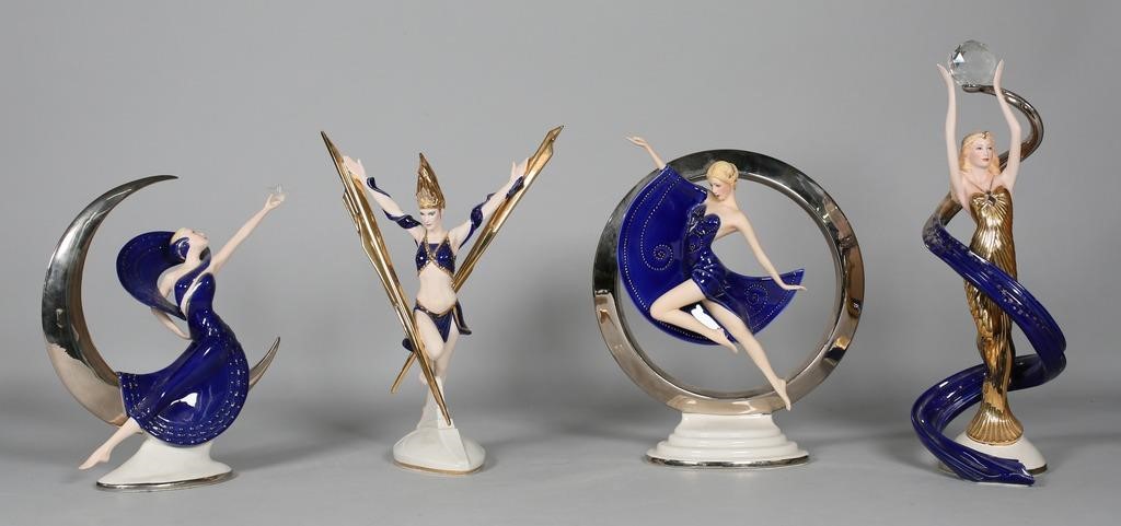 4 FRANKLIN MINT PORCELAIN FIGURINES4 34107d