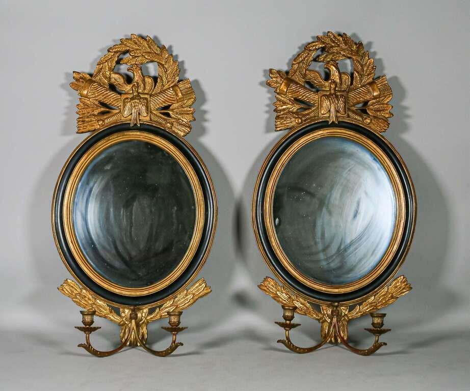 PAIR OF GILT WOOD GIRANDOLESPair